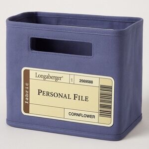 Longaberger Personal File‎ Fabric Basket Liner Cornflower Blue 2869688 New 85-24